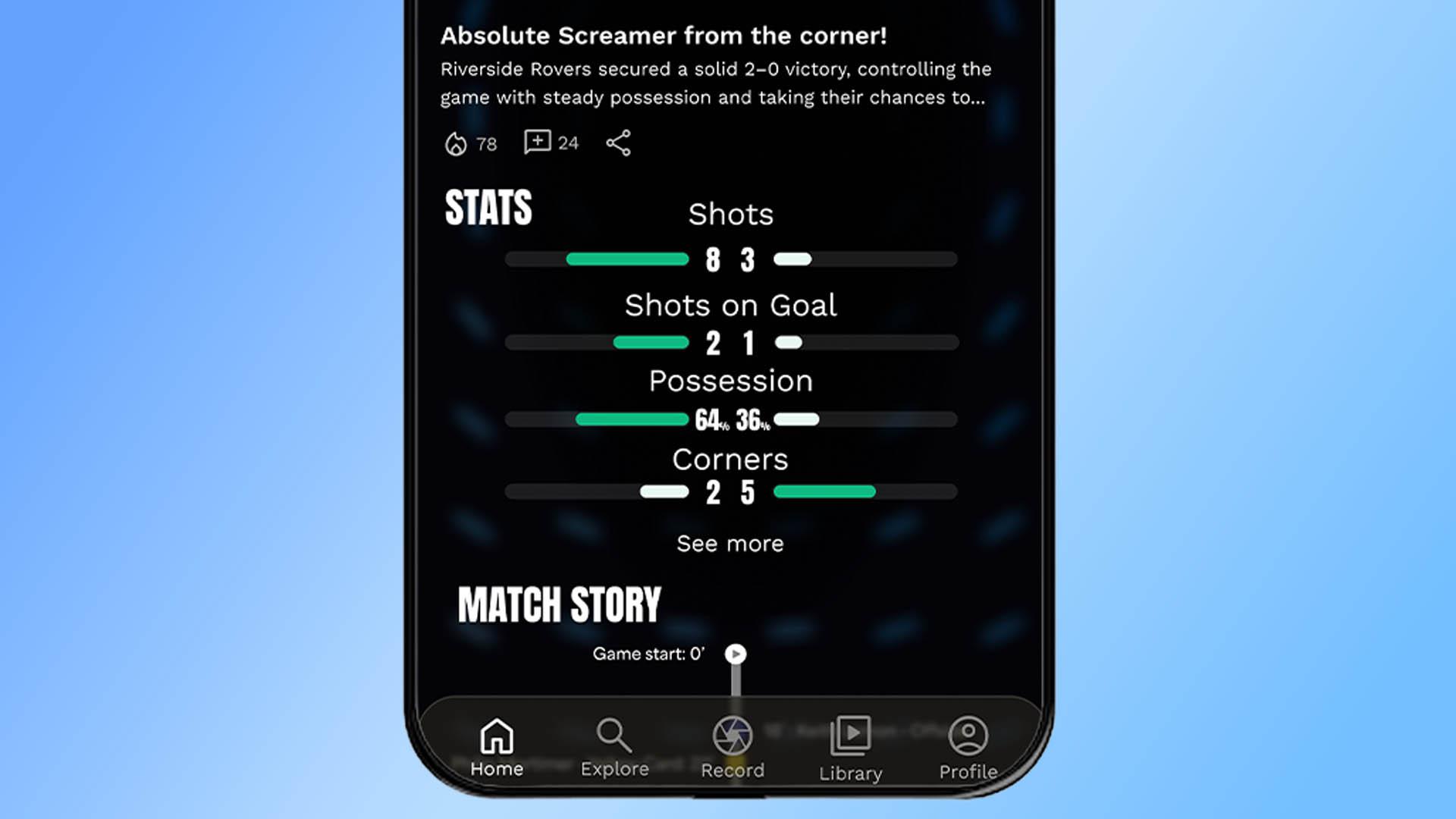 Match stats and graphics
